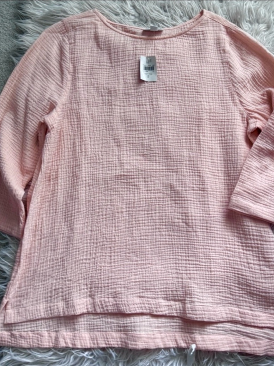 Nwt J. Jill Soft Pink Crinkle Tunic Top